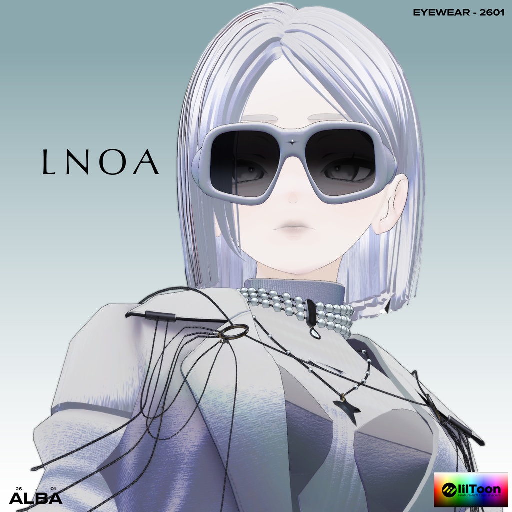 ALBA EYEWEAR 26-01|サングラス&眼鏡【VRChat想定・汎用】LNOA WHITE LABEL