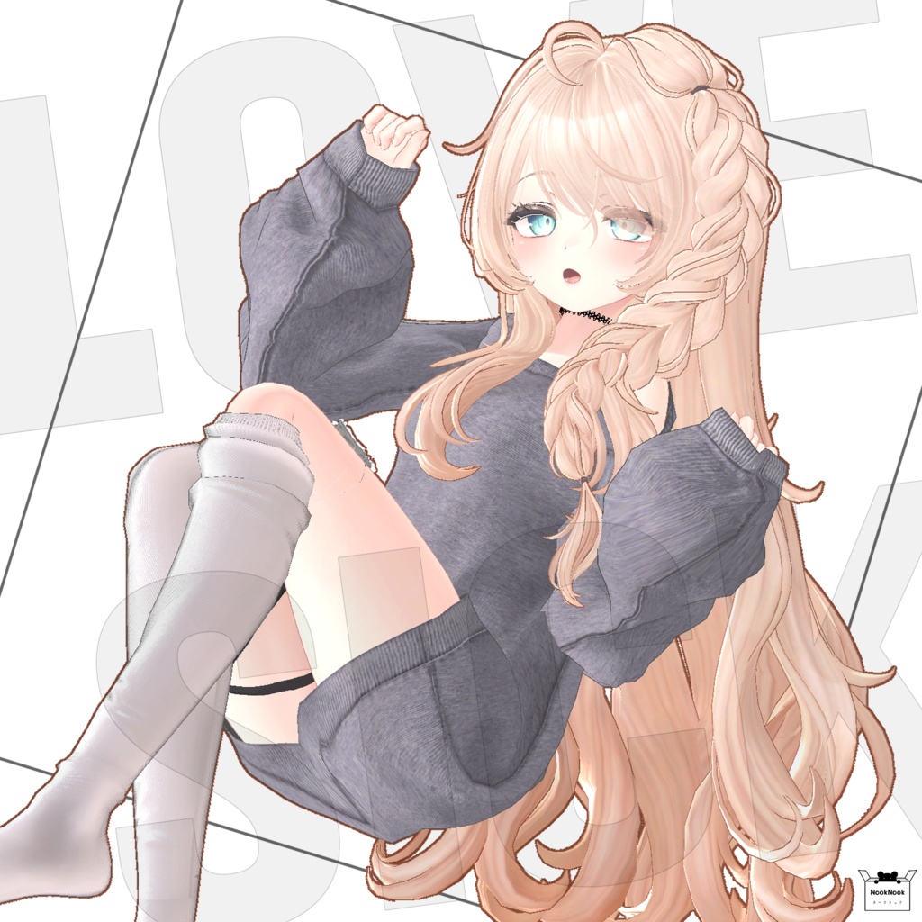 Lovesick Hair【8アバター対応/VRC Hair】