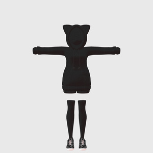 ソルシエル素体想定衣装「猫耳パーカー」