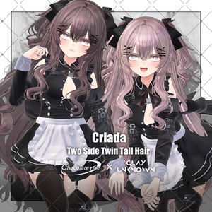 【VRC想定】Criada Two Side Twin Tail Hair ✖ Chocolate rice