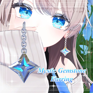 【VRC想定】魔法石イヤリング|Mystic Gemstone Earring【PB対応】 #MAHOUNOHEYA #VRChat