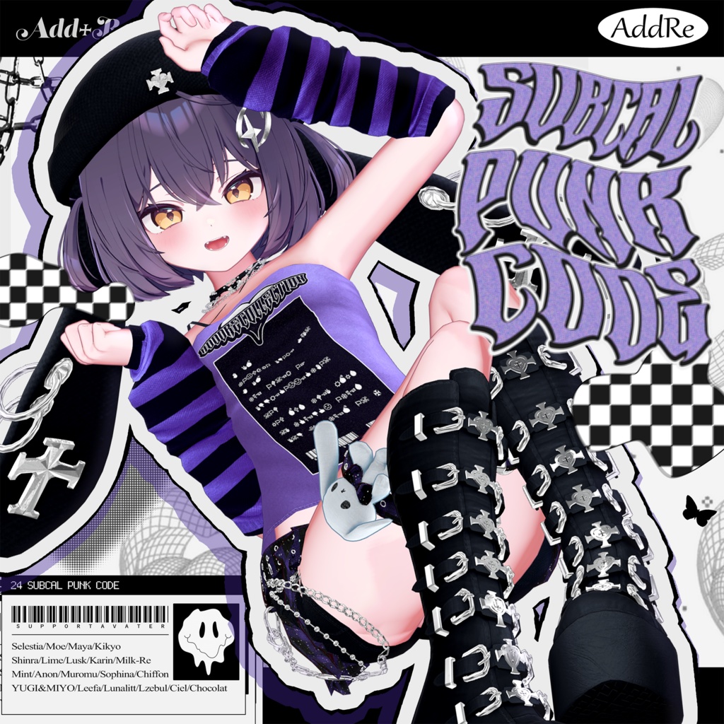⛓💀 SUBCAL PUNK CODE / 22アバター対応 💀⛓