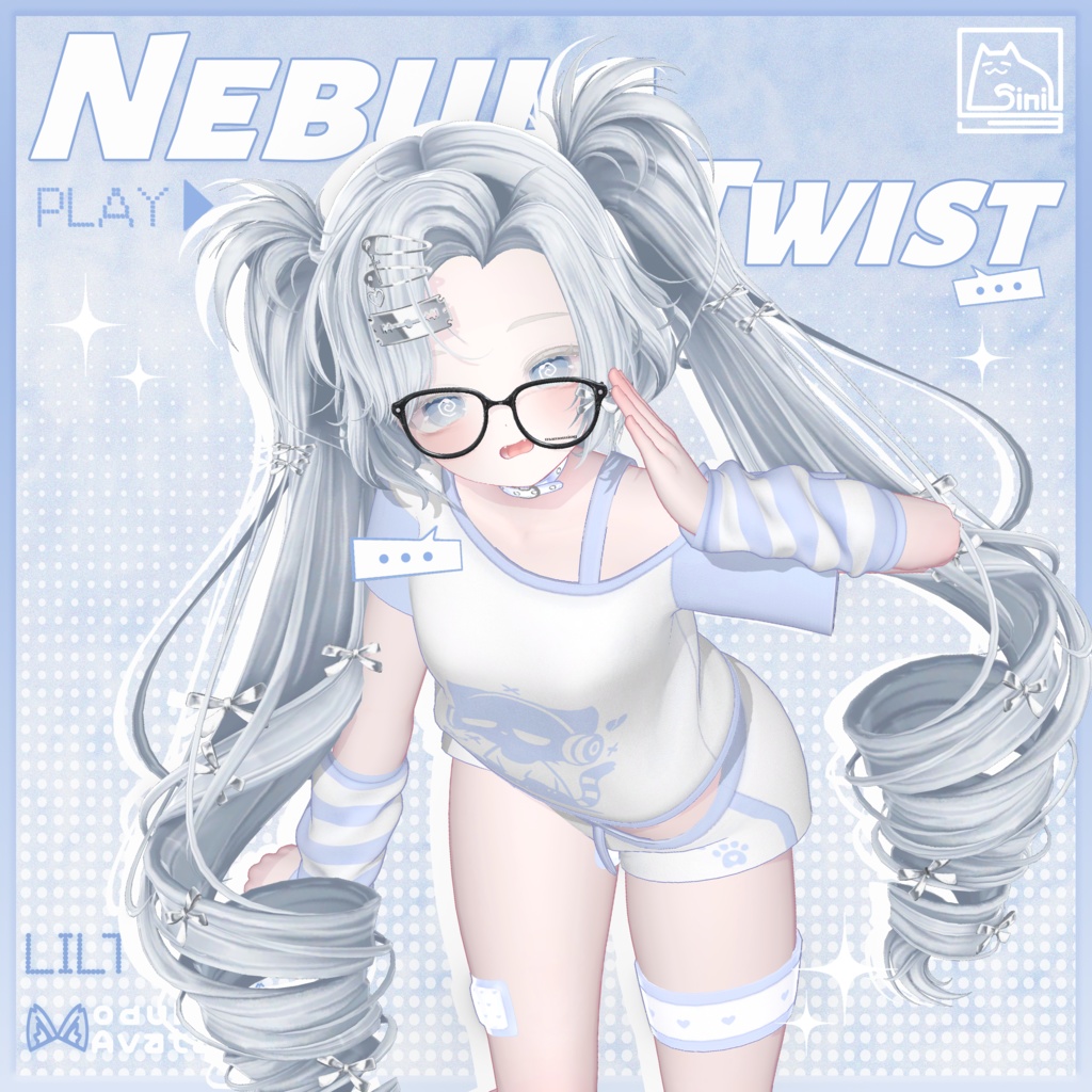🤍𝐒.𝐂𝟎𝟓 【18アバター対応 VRC Hair】 Nebula Twist🤍